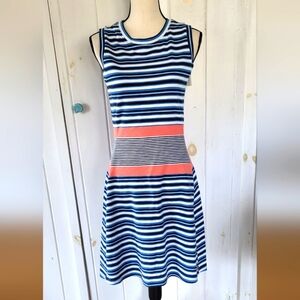 Hatley Blue and Pink Striped Midi Dress